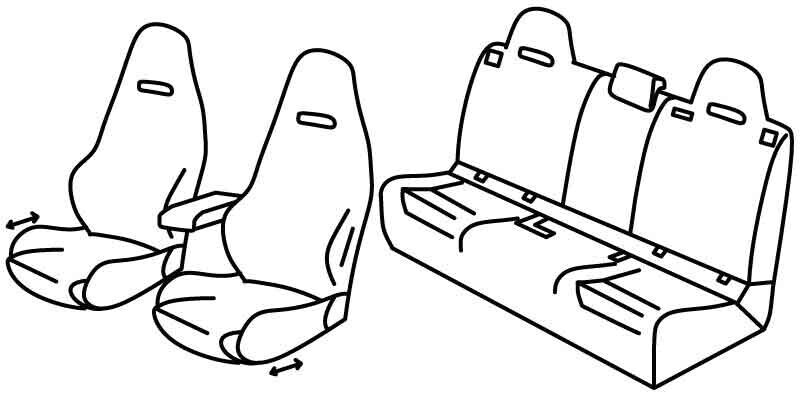 Set coprisedili Superior - Nocciola - compatibile per Mercedes Classe A 5p (06/18>) AMG Automatic