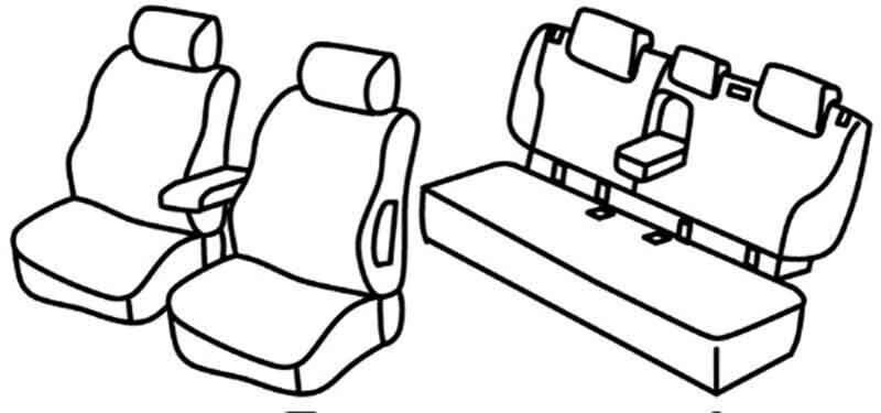 Set coprisedili Superior - Nocciola - compatibile per Mercedes GLK (10/08>09/15)