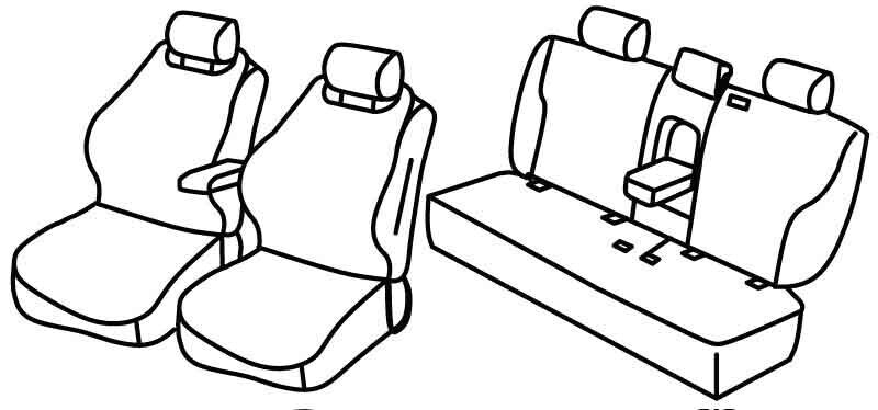 Set coprisedili Superior - Grigio/Nero - compatibile per Mercedes Classe E 4p (07/16>10/23) Avantgarde