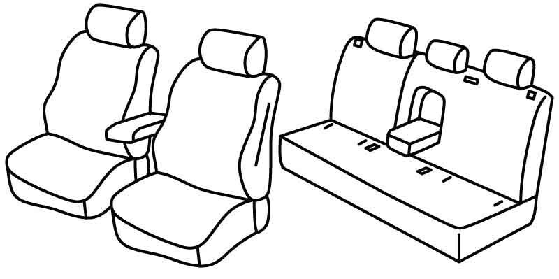 Set coprisedili Superior - Beige - compatibile per Mitsubishi Outlander (05/03>01/07)