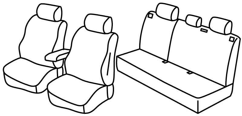 Set coprisedili Superior - Nocciola - compatibile per Citroen C4 Aircross (04/12>12/17) - Mitsubishi ASX (07/10>12/21)