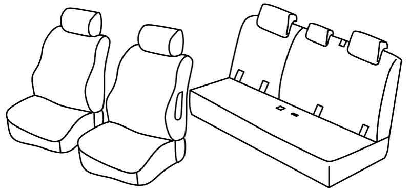 Set coprisedili Superior - Beige - compatibile per Mitsubishi Space Star 5p (04/13>)