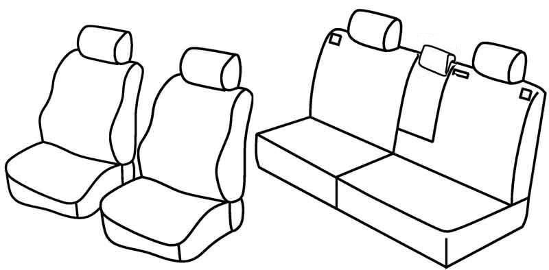 Set coprisedili Superior - Nero/Grigio - compatibile per Nissan X-Trail (07/07>05/14)