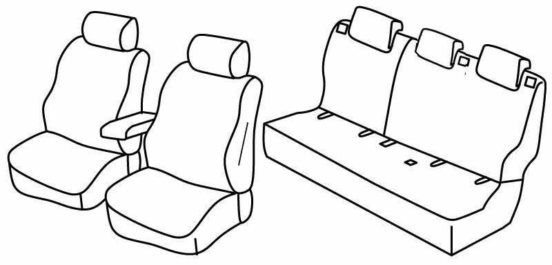 Set coprisedili Superior - Beige - compatibile per Nissan Qashqai (02/14>03/21) Visia