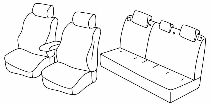 Set coprisedili Superior - Beige - compatibile per Mitsubishi Lancer 4p (07/08>12/11)