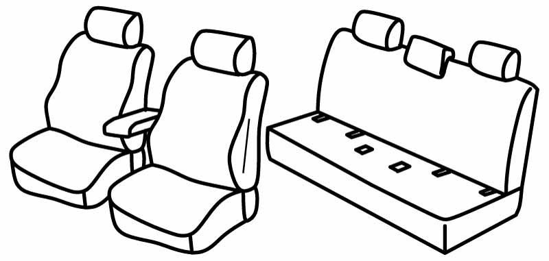 Set coprisedili Superior - Nocciola - compatibile per Nissan Navara 4p (08/14>09/22)