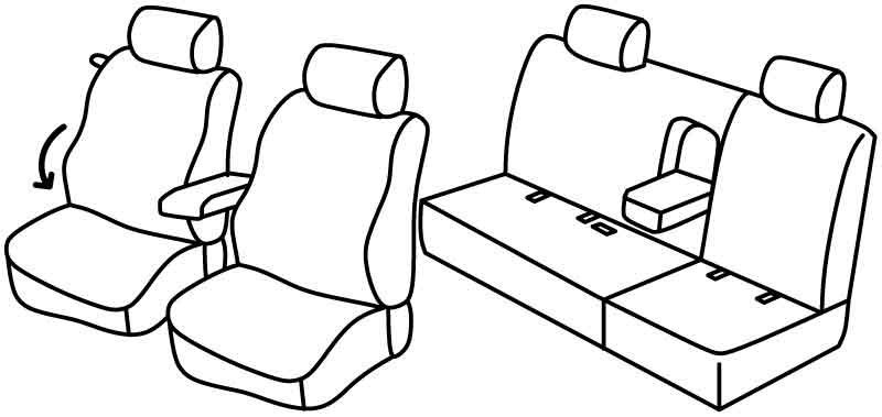Set coprisedili Superior - Nocciola - compatibile per Nissan Navara 4p (01/05>07/14)