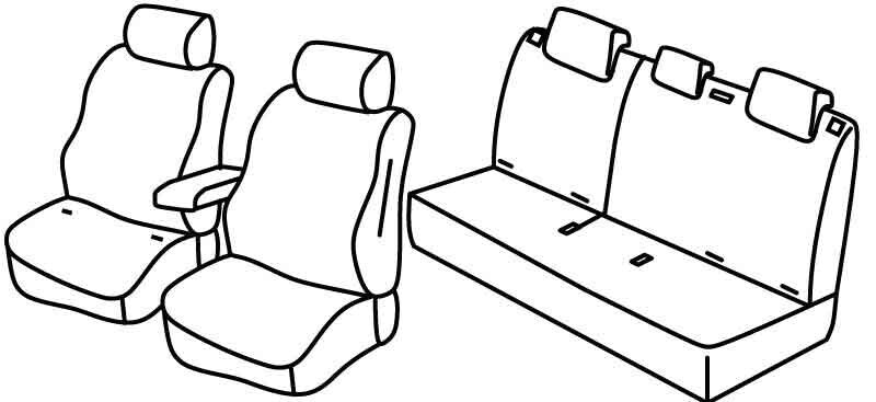 Set coprisedili Superior - Beige - compatibile per Nissan Leaf (09/17>08/25)