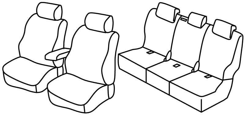 Set coprisedili Superior - Nocciola - compatibile per Nissan Pathfinder (03/05>09/10)