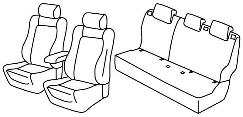 Set coprisedili Superior - Grigio/Nero - compatibile per Nissan Qashqai (04/21>)
