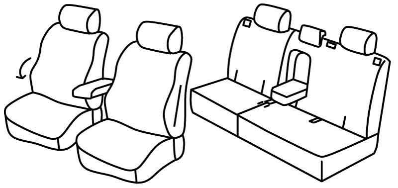 Set coprisedili Superior - Beige - compatibile per Opel Antara (11/06>05/17)