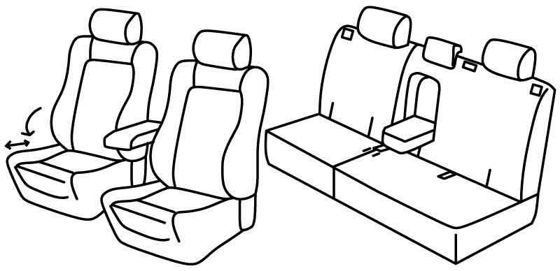 Set coprisedili Superior - Nocciola - compatibile per Opel Antara (11/06>05/17)