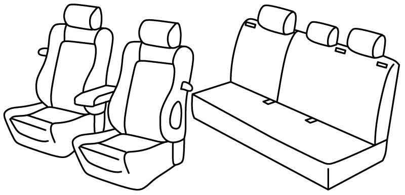 Set coprisedili Superior - Nocciola - compatibile per Opel Astra H GTC (04/05>08/11)