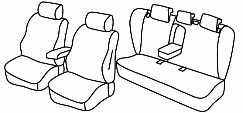 Set coprisedili Superior - Grigio/Nero - compatibile per Opel Insignia 4p (02/09>10/13)