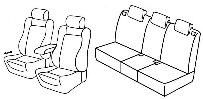 Set coprisedili Superior - Beige - compatibile per Opel Meriva (05/10>01/14) ARG