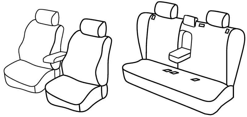 Set coprisedili Superior - Nero/Blu - compatibile per Opel Vectra 5p (10/02>01/09)