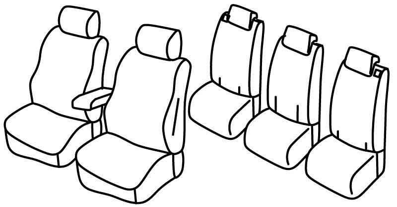Set coprisedili Superior - Beige - compatibile per Opel Zafira Tourer (11/11>12/19) Enjoy