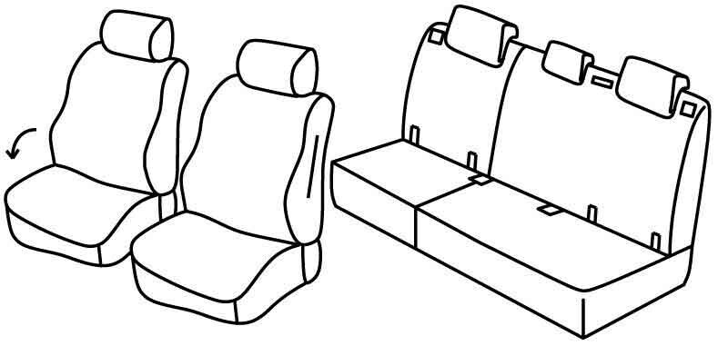 Set coprisedili Superior - Nocciola - compatibile per Opel Mokka (11/12>03/16) - Opel Mokka X (04/16>12/19)