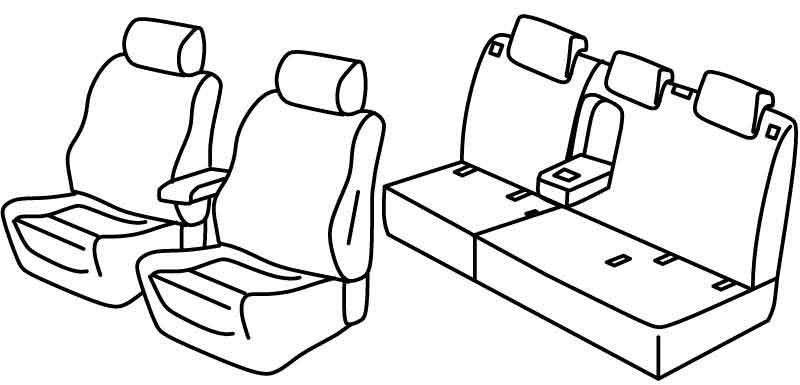 Set coprisedili Superior - Nocciola - compatibile per Opel Grandland (07/21>10/24) Innovation - Opel Grandland X (07/17>06/21) Innovation
