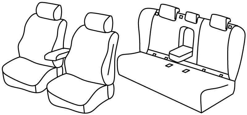 Set coprisedili Superior - Nocciola - compatibile per Opel Insignia Sports Tourer (05/17>08/22)