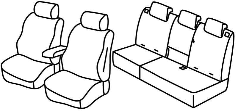 Set coprisedili Superior - Nocciola - compatibile per Opel Crossland (10/20>07/24) Innovation - Opel Crossland X (06/17>09/20) Innovation