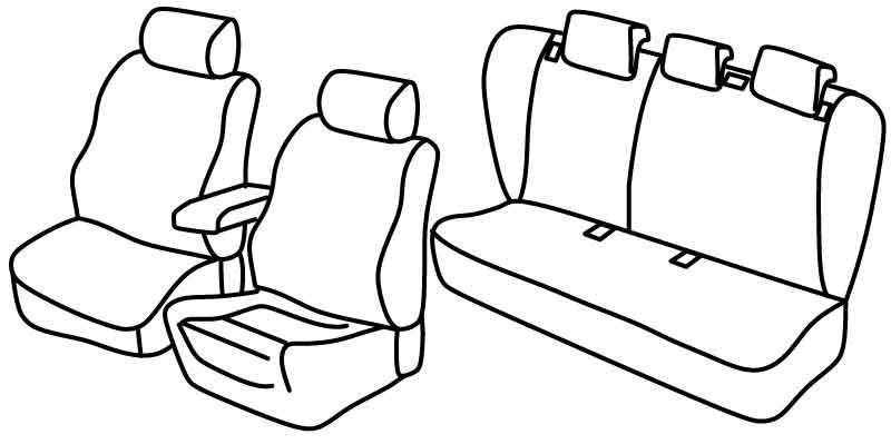 Set coprisedili Superior - Grigio/Nero - compatibile per Opel Insignia 4p (11/13>04/17)