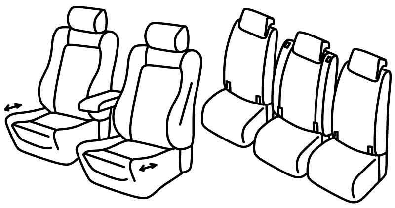 Set coprisedili Superior - Beige - compatibile per Opel Zafira Tourer (11/11>12/19)