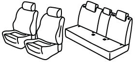 Set coprisedili Superior - Nero/Rosso - compatibile per Opel Astra L 5p (12/21>)