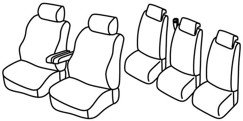Set coprisedili Superior - Beige - compatibile per Peugeot 307 sw (05/02>04/08)
