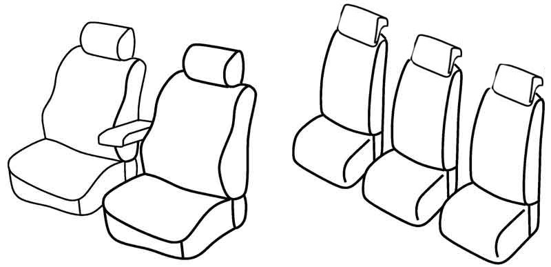 Set coprisedili Superior - Beige - compatibile per Peugeot 308 sw (05/08>04/14)