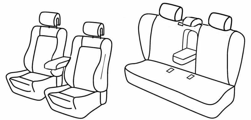 Set coprisedili Superior - Beige - compatibile per Peugeot 508 4p (03/11>05/18) Active