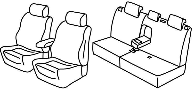 Set coprisedili Superior - Nocciola - compatibile per Peugeot 308 sw (05/14>08/21)