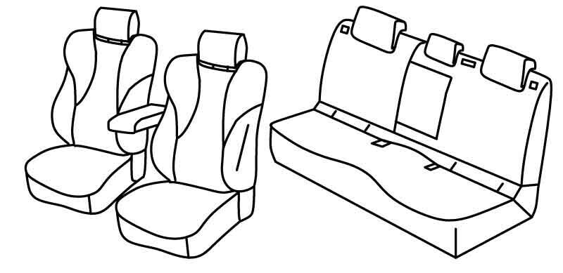 Set coprisedili Superior - Nocciola - compatibile per Peugeot 408 (09/22>) Allure