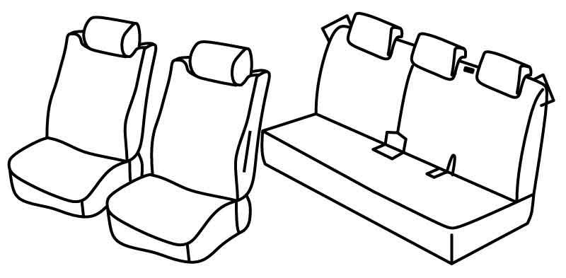 Set coprisedili Superior - Nocciola - compatibile per Renault Captur (05/13>11/19)