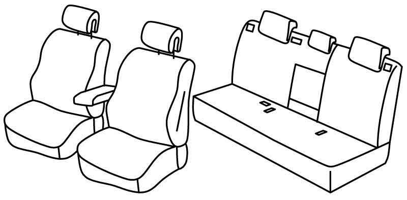 Set coprisedili Superior - Grigio/Nero - compatibile per Renault Laguna III 5p (10/07>04/13)