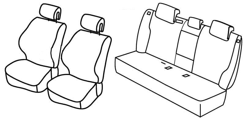 Set coprisedili Superior - Beige - compatibile per Renault Laguna III 5p (11/10>04/13) Black edition