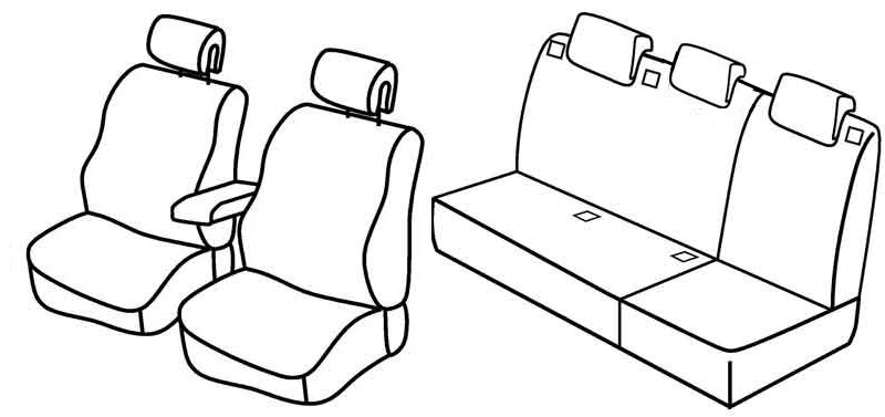 Set coprisedili Superior - Nocciola - compatibile per Renault Megane III Sportour (09/09>09/16)