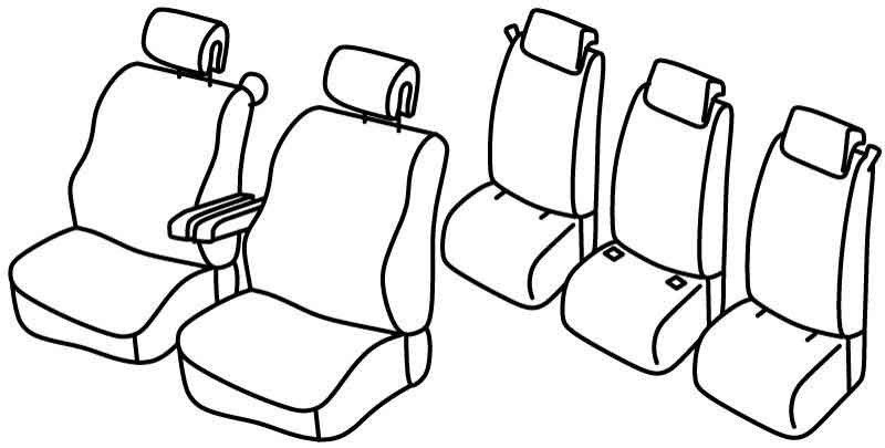 Set coprisedili Superior - Beige - compatibile per Renault Scenic (06/03>08/09)