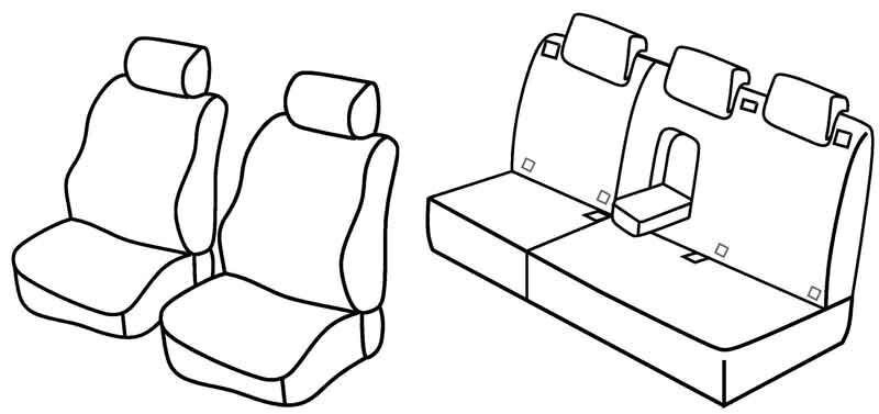 Set coprisedili Superior - Grigio/Nero - compatibile per Renault Koleos (06/08>01/14)