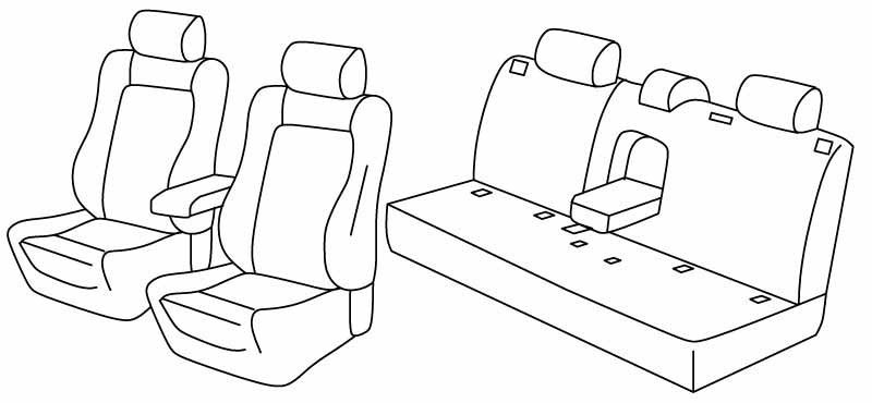 Set coprisedili Superior - Nero/Rosso - compatibile per Renault Kadjar (06/15>03/23)