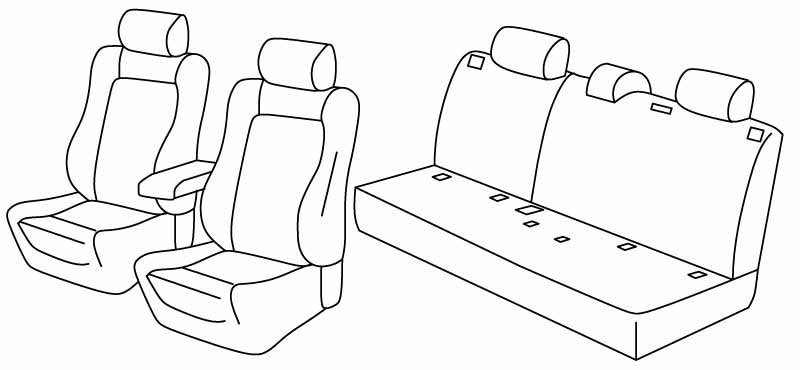 Set coprisedili Superior - Nocciola - compatibile per Renault Kadjar (06/15>03/23) Zen