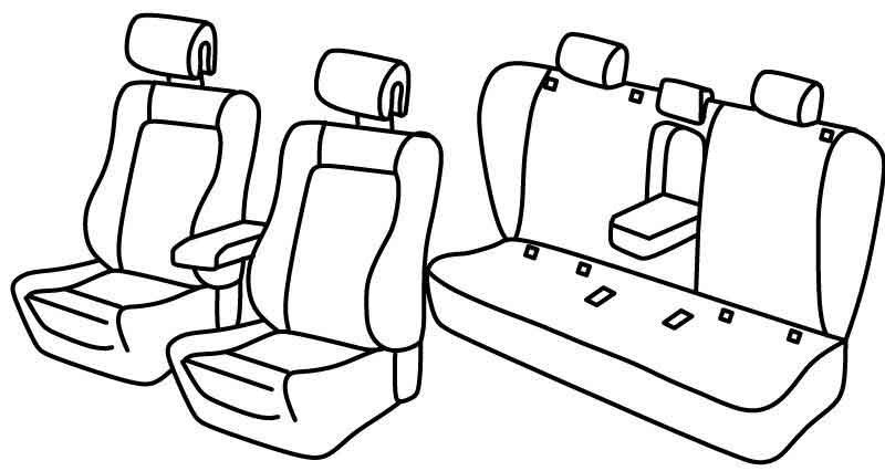 Set coprisedili Superior - Nocciola - compatibile per Renault Talisman 4p (02/16>12/20)