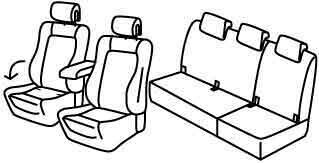 Set coprisedili Superior - Grigio/Nero - compatibile per Renault Scenic 5 posti (10/16>12/22)
