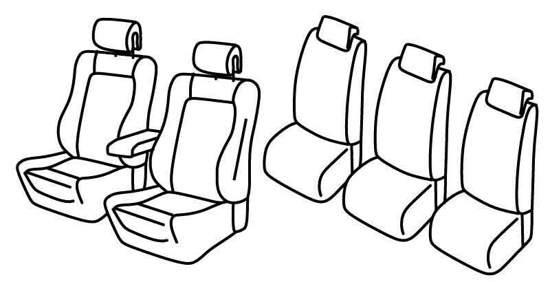 Set coprisedili Superior - Nocciola - compatibile per Renault Espace (05/15>03/23)