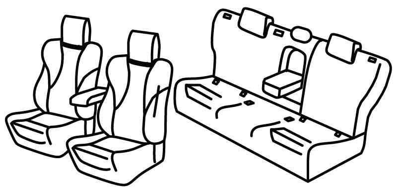 Set coprisedili Superior - Beige - compatibile per Renault Arkana 5p (04/21>) R.S. Line
