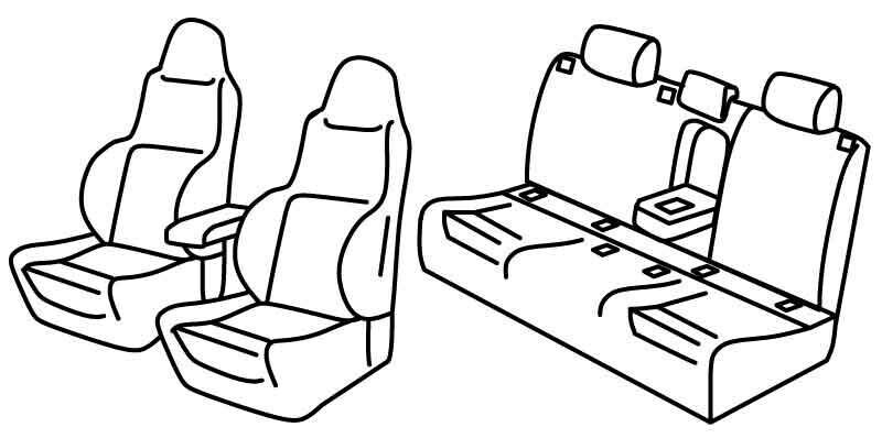 Set coprisedili Superior - Beige - compatibile per Renault Megane IV Berlina (01/16>12/23) GT Line