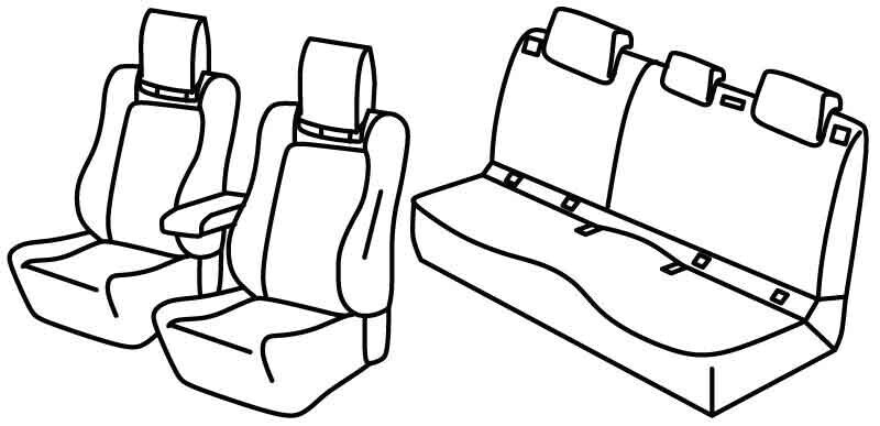 Set coprisedili Superior - Beige - compatibile per Renault Megane E-Tech 5p (12/21>)