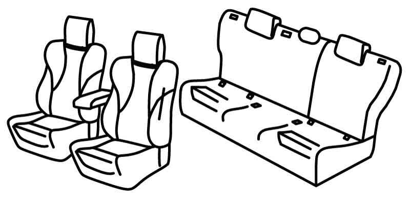 Set coprisedili Superior - Beige - compatibile per Renault Arkana 5p (04/21>) RS Line