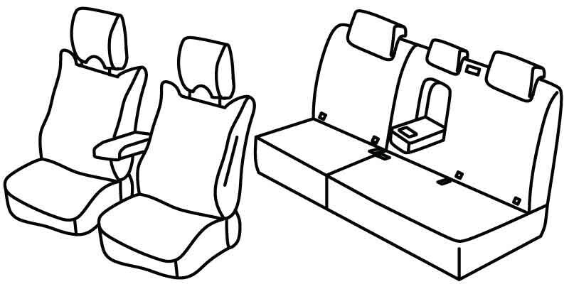 Set coprisedili Superior - Nero/Rosso - compatibile per Renault Austral 5p (09/22>)