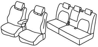Set coprisedili Superior - Nero/Blu - compatibile per Seat Altea (04/04>12/14)